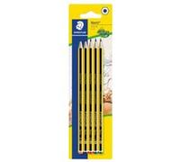 Staedtler Crayons graphite Noris 120 – Bois recyclé, duretés 2B–2H – Lot de 5
