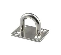 Lot de 5 crochets carrés en acier inoxydable for plaque à œillet, mm/6 mm/8 mm, robustes, for plafond, mur, bateau, yacht, ombrage, voile, marine Pour fixation murale(8mm)