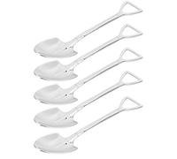 Lot De 5 Cuillères à Expresso En Acier Inoxydable Pour Crème Glacée, Dessert, Gâteau, Petites Cuillères, Cuillères à Café Dorées, Mini Cuillères à Expresso Pour Dégustation, Sucre, Thé (Spoon B)
