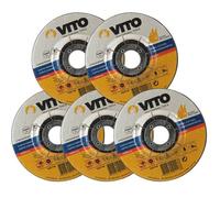 Lot de 5 Disques à tronçonner 230 x 3mm Meuleuse Alesage 22,5 VITO
