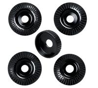 Lot de 5 disques abrasifs pour meuleuse d'angle - Outils de travail du bois pour sculpter et poncer du bois, du bois tendre, du bois dur