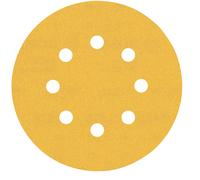 Lot de 5 disques abrasifs pour ponceuse à bois 125mm, 8 trous, grain 240 Expert C470 Bosch