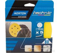 LOT DE 5 DISQUES VELC 6 TROUS 150X0 GR80 - NORTON CLIPPER - 66261139297