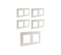 - Lot de 5 doubles plaques de finition Artezo - blanc