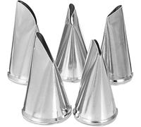 Lot de 5 douilles en forme de pétales de rose en acier inoxydable pour décoration de gâteaux