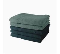 Today – Lot de 5 draps de bain 70x130 cm 100% coton – 3 paon/2 céladon