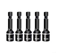 Lot de 5 embouts à douille hexagonale, 8 x 45 mm, pour perceuse électrique, tournevis pneumatique pour visseuse à percussion
