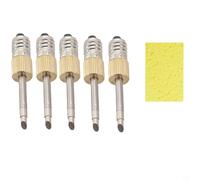 Lot de 5 embouts de fer à souder pour interface E10, pointes d'aiguilles de rechange en cuivre et acier, kit de soudure électrique portable pour soudage par traînée de ligne de point (TIP-C 5 pièces)