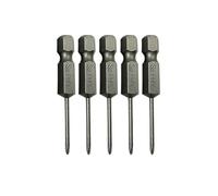 Lot de 5 embouts de tournevis cruciformes en alliage d'acier, tige hexagonale de 6,35 mm, longueur de 50 mm pour perceuses électriques et visseuses manuelles, PH00 PH0 PH1 PH2