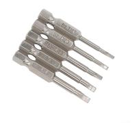 Lot de 5 embouts de tournevis triangulaires TA1.8-TA3.0 mm en alliage d'acier avec tige hexagonale 1/4 50 mm pour perceuse électrique assemblage industriel