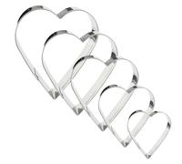 Lot de 5 Emporte Pièce Pâtisserie Cœur Inox - Moule Sablé & Gâteau Aid pour Cuisine Créative - Découpoir Formes Variées pour Biscuits, Pâte Polymère & Décoration - Accessoire Idéal Anniversaire