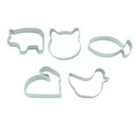 Zenker Emporte-pièces pâtisserie 42991 – Animaux aluminium gris 6 x 6 cm – Lot de 5