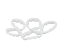 Lot de 5 emporte-pièces légers en forme de nuage pour sucre, glaçage, sandwichs, pâtisserie, école, fête, blanc, hauteur 1 cm