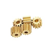 Lot de 5 engrenages droits en laiton, module 0,4, 11 dents, diamètre 5,2 mm, épaisseur 4 mm, plusieurs tailles(1.48mm hole)