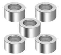 Lot de 5 entretoises rondes M12 en aluminium, 12,5 mm de diamètre intérieur x 20 mm de diamètre extérieur x 10 mm de longueur, bague d'entretoise non filetée, entretoise en métal à finition unie
