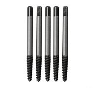 Lot de 5 extracteurs de vis 1# haut | Acier au carbone gauche | Filetage manuel pour boulons cassés endommagés Outil de retrait de vis à tête carrée Guide 4|6 mm
