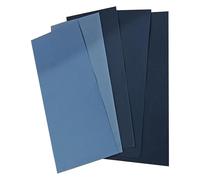Lot de 5 feuilles de papier abrasif 22,9 x 9,1 cm avec dos d'identification | Feuilles abrasives industrielles pour le polissage du métal, du bois, de la pierre, des surfaces de carrosserie automobile