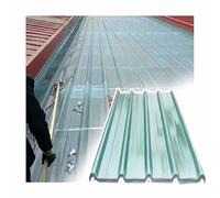 Lot de 5 feuilles de toiture en polycarbonate pour serre - Panneaux transparents pour éclairage du jour - Housse facile à couper pour abris de jardin extérieurs (1 mm 1 m)