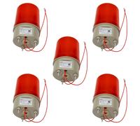 Lot de 5 feux d'alarme sonores clignotants industriels, syst?me de feux d'avertissement ? LED rouges BEM-1101J 220 V, lumi?re rotative