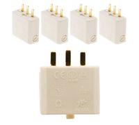 Lot de 5 fiches DCL 2P+T boîte applique + point de centre - Blanc - Zenitech