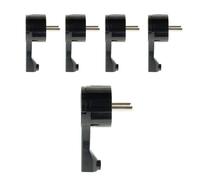 Lot de 5 fiches mâles 16A extraplate - Noire - Zenitech