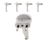 Lot de 5 fiches mâles 2P 6A extraplates - blanc - Zenitech