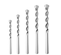 Lot de 5 forets à maçonnerie pour béton, foret à béton (spécification : Ø 4/5/6/8/10 mm) avec boîte de rangement, spirale en U pour le travail professionnel du béton, de la maçonnerie et du sable