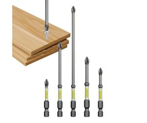 Lot de 5 forets magnétiques de précision de service | Ensemble combiné d'outils pour forets pour la maison, l'atelier, le garage, le chantier, la menuiserie