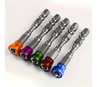 Lot de 5 forets magnétiques Phillips de 65 mm, en acier S2 avec tige hexagonale de 6,35 mm, embouts de tournevis électriques de qualité industrielle pour visseuses à percussion, embouts de tournevis