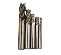 Lot de 5 fraises HSS 4 pour flûte à tige droite CNC Routeur Bit pour métal