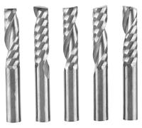 Lot de 5 fraises monoblocs en carbure de tungstène, diamètre de 6 mm, pour machines CNC