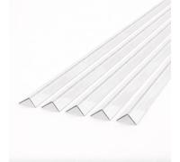 Lot de 5 garnitures d'angle rigides en plastique uPVC transparent - Longueur 10 mm - Angle de 90° - Pour murs, panneaux et coins - PVC solide et durable - Taille 10 mm