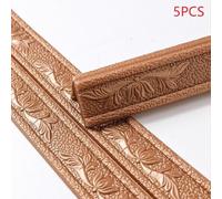 Lot de 5 garnitures de protection flexibles pour bords muraux - 230 cm - Décollez et appliquez les plinthes pour carrelage, dosseret - Décoration d'intérieur - Gris (marron)