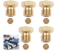 Lot de 5 Gicleurs Gaz Butane Universels, Gicleur Gaz de Ville, Kit de Conversion GPL pour Gazinière à Gaz, Injecteur Gaz Buta