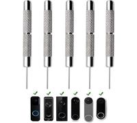 Lot de 5 goupilles de retrait de sonnette de porte e déverrouillage de sécurité, outil de retrait de la sonnette vidéo du support, compatible avec la sonnette vidéo Nest Arlo Video Blink Google