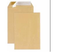 Lot de 5 Grande enveloppe pochette courrier A4 - C4 papier kraft MARRON 90g format 229 x 324 mm Pochette kraft brune auto-adhésive