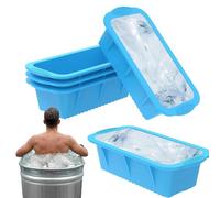Lot de 5 grands bacs de congélation de 25 cm pour la maison, la cuisine, le restaurant, le camping, les pique-niques, les fêtes, design flexible et empilable de qualité alimentaire, bac à briques à