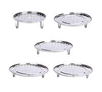 Lot de 5 grilles de cuisson à la vapeur robustes et sûres pour poissons, légumes et plus encore