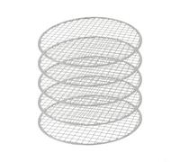 Lot de 5 grilles rondes en maille métallique pour barbecue - Résistantes à la chaleur - Antiadhésives - Pour cuisine, restaurant, camping - 25 cm
