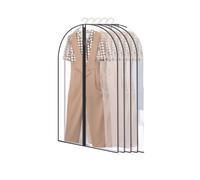 Lot de 5 housses à vêtements pour costume long 60 x 120 cm , housses à vêtements transparentes,noir