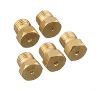 Lot de 5 injecteurs de buse de cuisinière à gaz en laiton pour conversion GPL, filetage M6 compatible avec les jets de brûleur à gaz naturel de tailles 0,73 0,97 1,15 mm