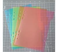 Lot de 5 intercalaires de format A5 pour classeur à 6 anneaux avec bord renforcé, intercalaires de catégorie, onglets de page, cartes d'indexation, matrices et dossiers de rangement de timbres