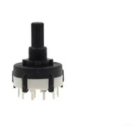 Lot de 5 interrupteurs à bande rotatifs RS26 1P12T 1 pôle 12 positions, sélecteur rotatif avec bouton, réglable 2 à 12 positions pour appareils électroniques (1 barre oblique, 12 niveaux)