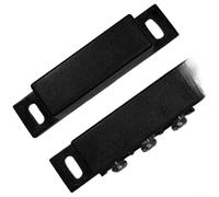 Lot de 5 interrupteurs magnétiques noirs - Capteur fiable de porte et fenêtre pour alarmes anti-effraction - Large plage de température de sécurité pour entrée de sécurité 55 mm (noir)