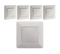 Lot de 5 interrupteurs va et vient blanc - Artezo - Zenitech