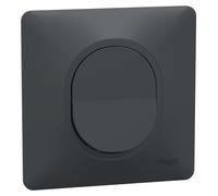 Lot de 5 interrupteurs va-et-vient complet Ovalis SCHNEIDER ELECTRIC, anthracite
