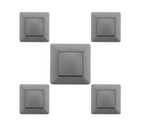 Lot de 5 interrupteurs va et vient titanium - Artezo - Zenitech