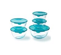 PYREX Pyrex - Prep & Store Bol à mélanger avec couvercle 5 pcs - Transparent - Verre borosilicaté