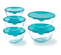 Pyrex Bol à mélanger Prep & Store 5 pcs – Verre borosilicaté transparent avec couvercle