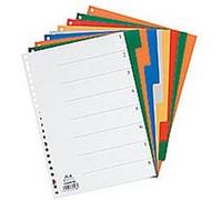 Lot de 5 Jeux d intercalaires 8 positions en polypropylène couleur 13/100e G